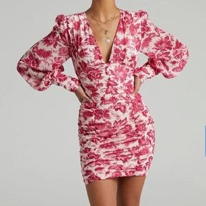 Seven Wonders Floral Pink V-Neck Dress